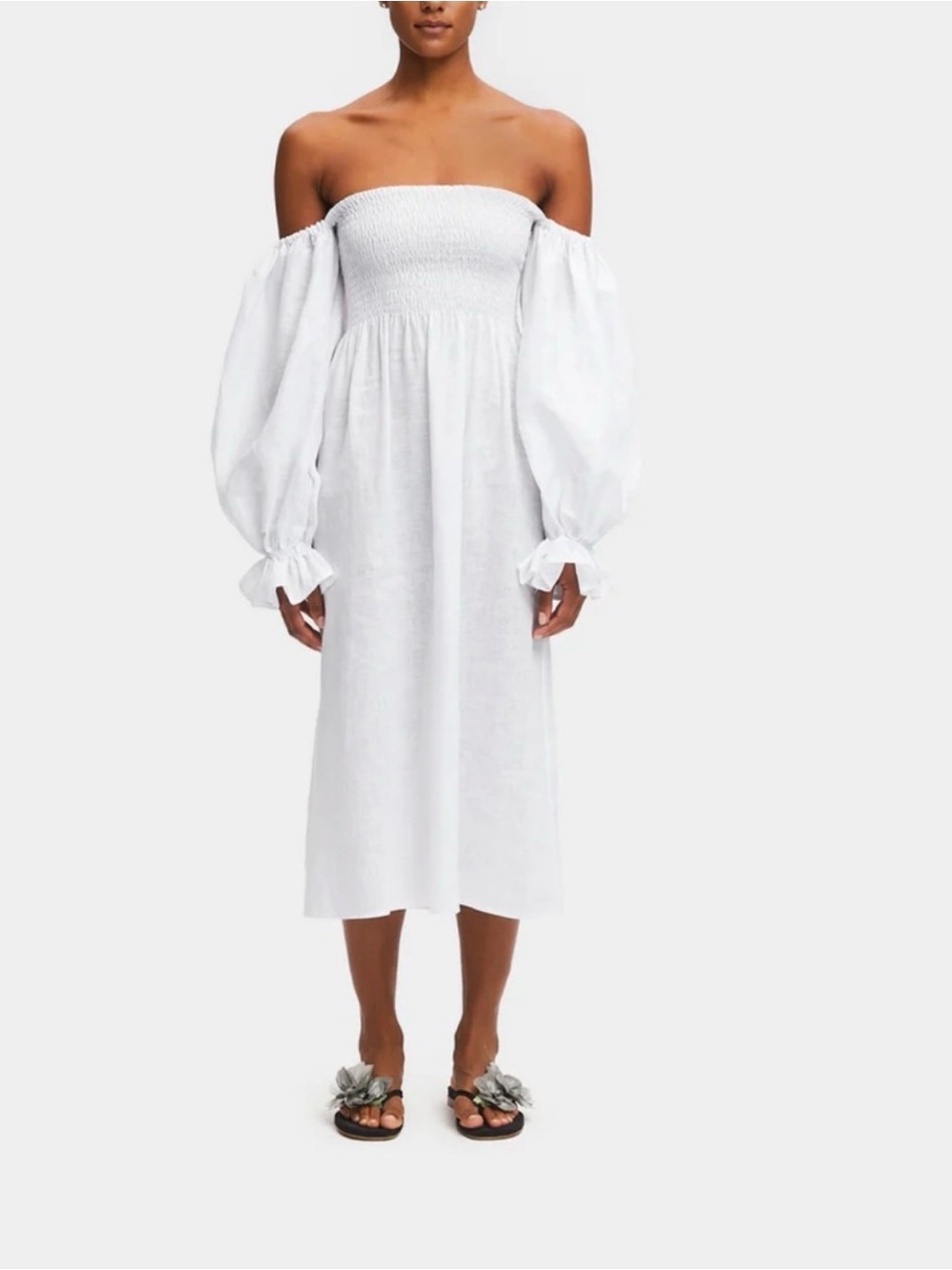 White Sleeper Atlanta 100% Linen Dress